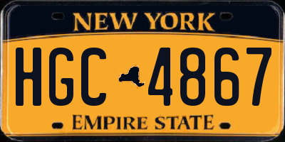 NY license plate HGC4867