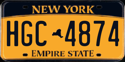 NY license plate HGC4874