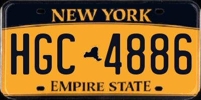 NY license plate HGC4886