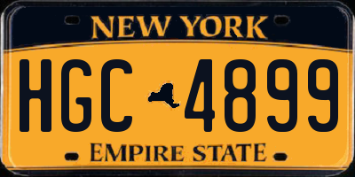 NY license plate HGC4899
