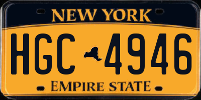 NY license plate HGC4946