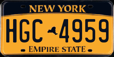 NY license plate HGC4959