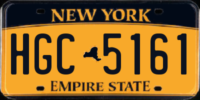NY license plate HGC5161