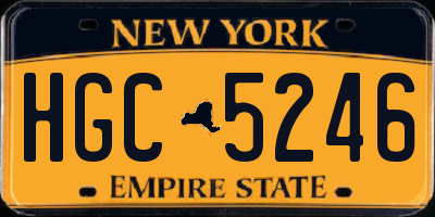 NY license plate HGC5246