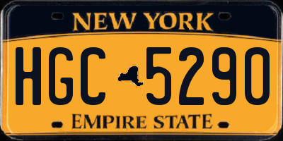 NY license plate HGC5290