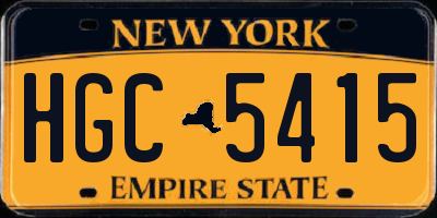 NY license plate HGC5415