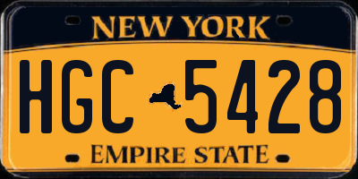 NY license plate HGC5428