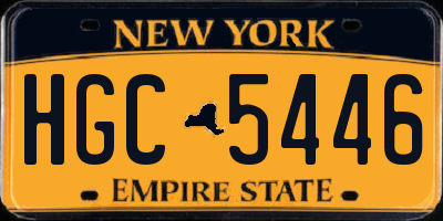 NY license plate HGC5446
