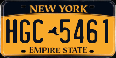 NY license plate HGC5461