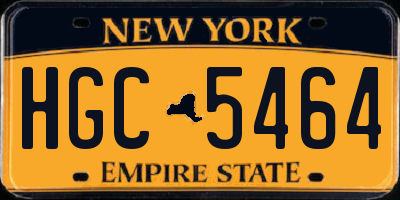 NY license plate HGC5464