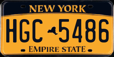 NY license plate HGC5486