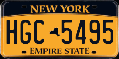 NY license plate HGC5495