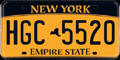 NY license plate HGC5520