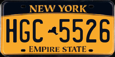NY license plate HGC5526