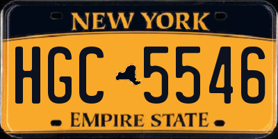 NY license plate HGC5546