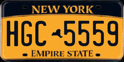 NY license plate HGC5559