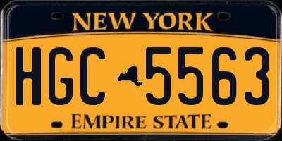 NY license plate HGC5563
