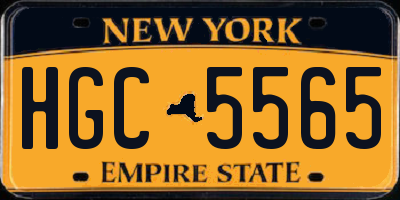 NY license plate HGC5565