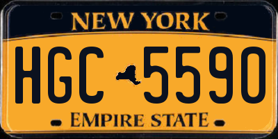 NY license plate HGC5590