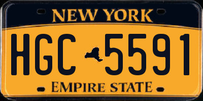 NY license plate HGC5591