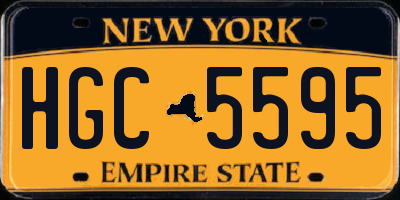NY license plate HGC5595