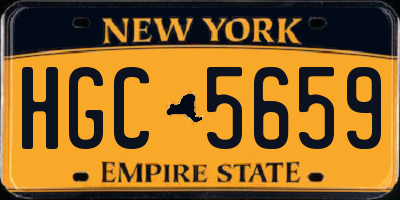 NY license plate HGC5659