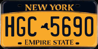 NY license plate HGC5690