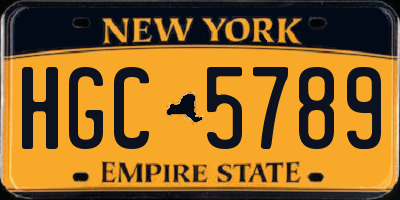 NY license plate HGC5789