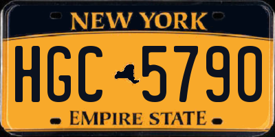 NY license plate HGC5790