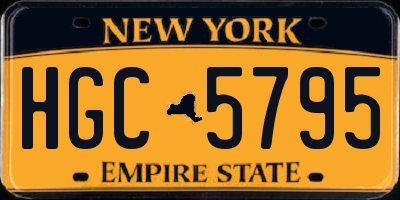 NY license plate HGC5795