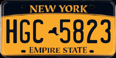 NY license plate HGC5823