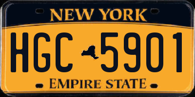 NY license plate HGC5901