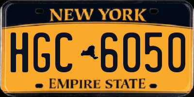 NY license plate HGC6050