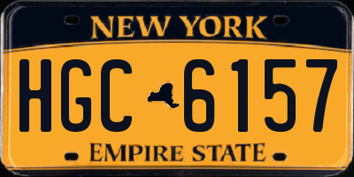 NY license plate HGC6157