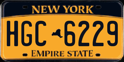 NY license plate HGC6229