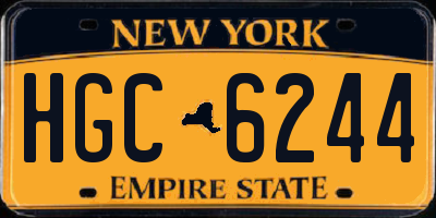 NY license plate HGC6244