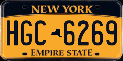 NY license plate HGC6269