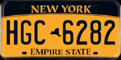 NY license plate HGC6282