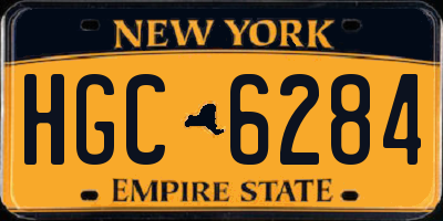 NY license plate HGC6284