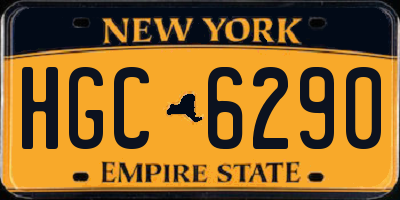 NY license plate HGC6290