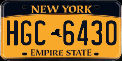 NY license plate HGC6430