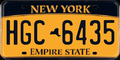 NY license plate HGC6435