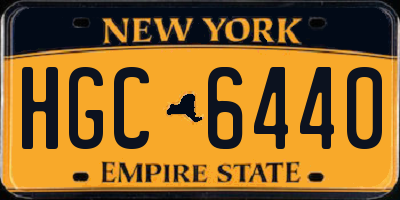 NY license plate HGC6440