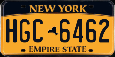 NY license plate HGC6462