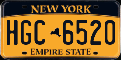 NY license plate HGC6520