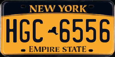 NY license plate HGC6556