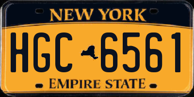 NY license plate HGC6561