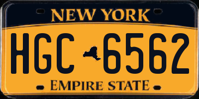 NY license plate HGC6562