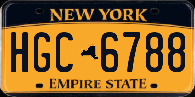 NY license plate HGC6788