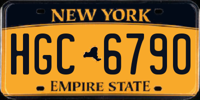 NY license plate HGC6790